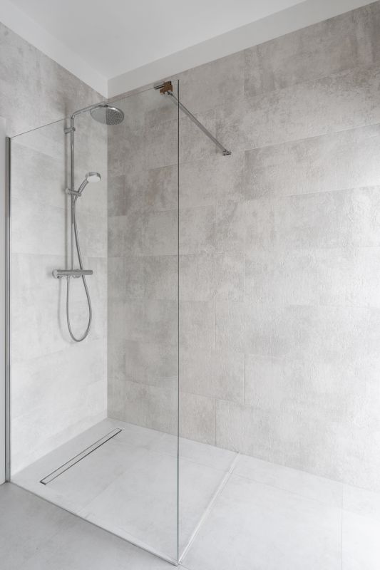 Contemporary Shower with Clear Glass